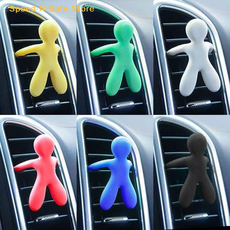 Creative Car Air Vent Aromatherapy Clip with Elf Design Plastic Fragrance Freshener for Auto Interior Decoration