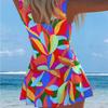 Costume da bagno intero sportivo da donna con gonna Costume intero