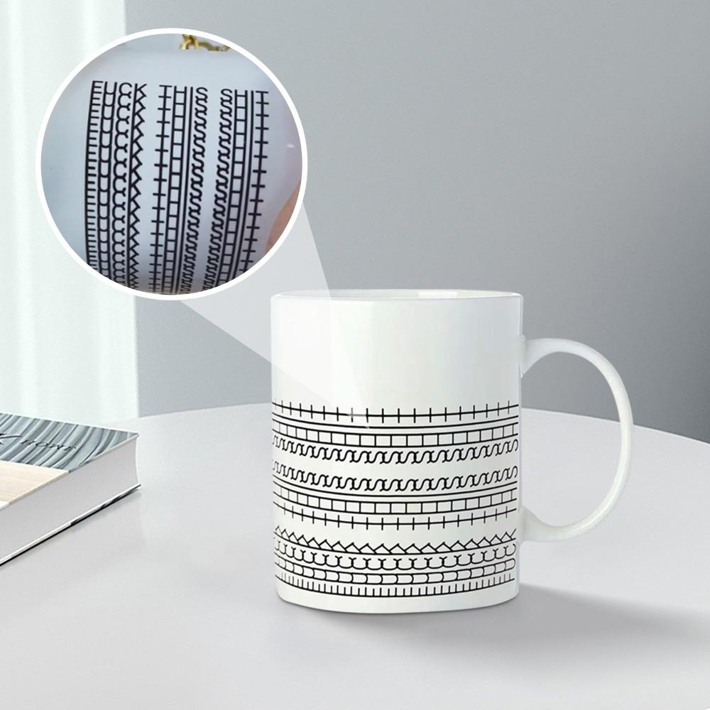Ergonomic Handle Hidden Message Mug Microwave-Safe Drinking Mug Water Cup Teacup  Gift