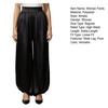 Women Satin Bloomers, High Waist Wide Leg Trousers, Pure Color Loose Fit Flowing Pants for Office Date Night Casual Daywear