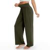 Women's Casual Elastic Waist Trousers -color Comfortable Wide Leg Pants