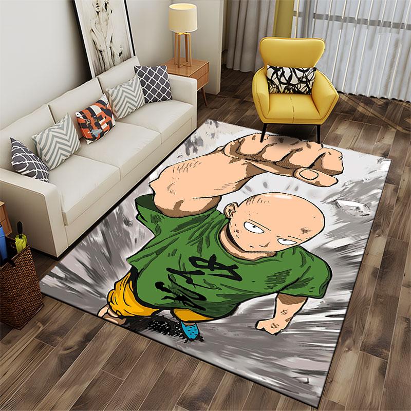 Bald Hero Punch Anime Carpet Suitable As a Non-slip Mat for the Living Room or Bedroom Sofa