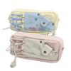 Duoduo Star Musical Note Pencil Case - Large Capacity Canvas Bag for Junior High Girls' Stationery