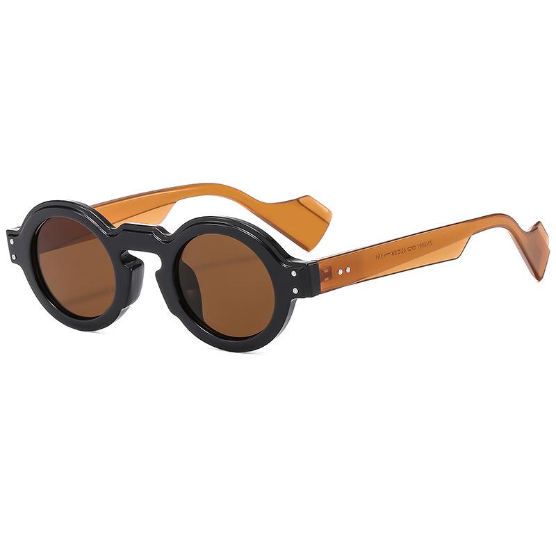 2025 European & American Round Frame Punk Sunglasses - Versatile Unisex Trendy Small Frames