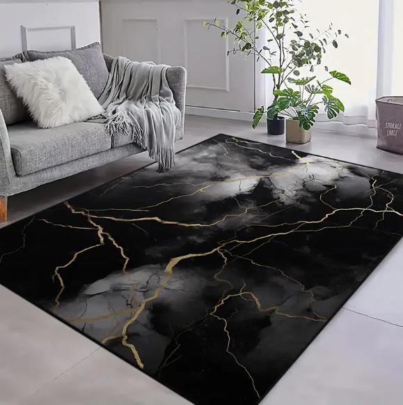 Modern Living Room Floor Mat Simple Lines and Printed Soft Bedrooms Suitable for Living Rooms Terraces Offices Kitchen Floors