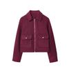Kaslead New Women Clothes Western Style Fashion Simple Zipper Ornament Soft Jacket 3046287
