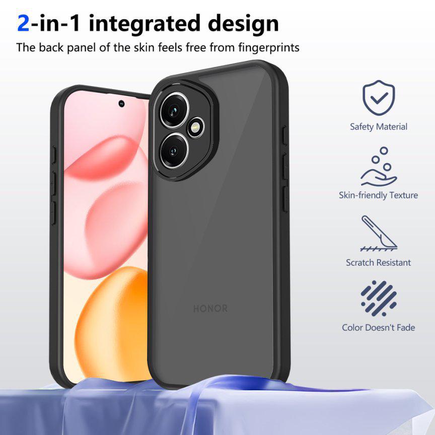 Huawei Honor 400 Frosted Black Translucent Protective Phone Case for X6C, X8B, X9D