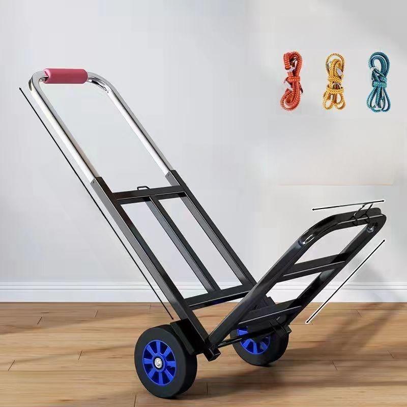 Portable Hand-Pulled op Cart Foldable Cargo very Vehicle Lightweight Household Vegetable Bung Transport Tool