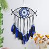 Boho Stil Böser Blick Traumfänger Handgefertigt Blau Wandbehang Gewebter Traumfänger für Zuhause Büro Schlafzimmer Wohnzimmer