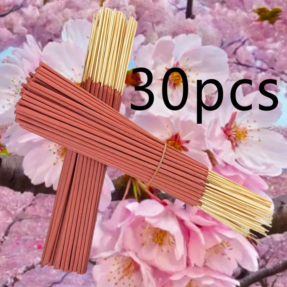 Temu Xi Yin Cherry Blossom Bamboo Incense Sticks - Customizable for Dropshipping