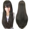 Synthetic Black Wig Cosplay Wigs Straight Long Wig Hinata Hyuga Cosplay Hair Enma Ai Costume Wig