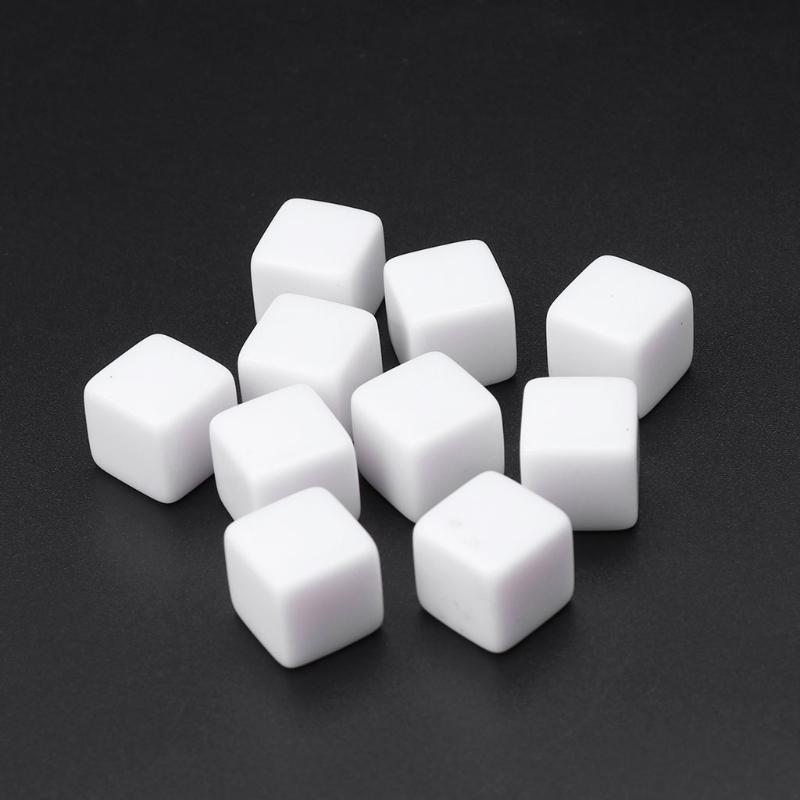 White Blank Dice Game Props Educational Toys Club/Party/Family Games Accessories