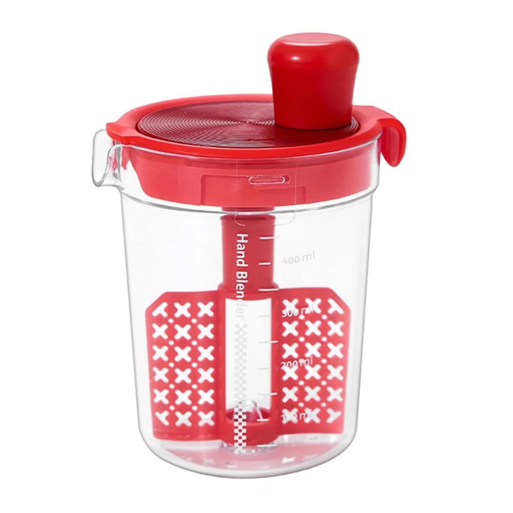 

U-образная чашка для смешивания для кухни, портативная бутылка для шейка для салатной заправки, кухня красный