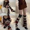 Beenwarmers voor Dames en Meisjes Lolitas Beenwarmer Gestreept Gebreide Lange Beensokken Gothic Harajuku Beenbedekking Sokken