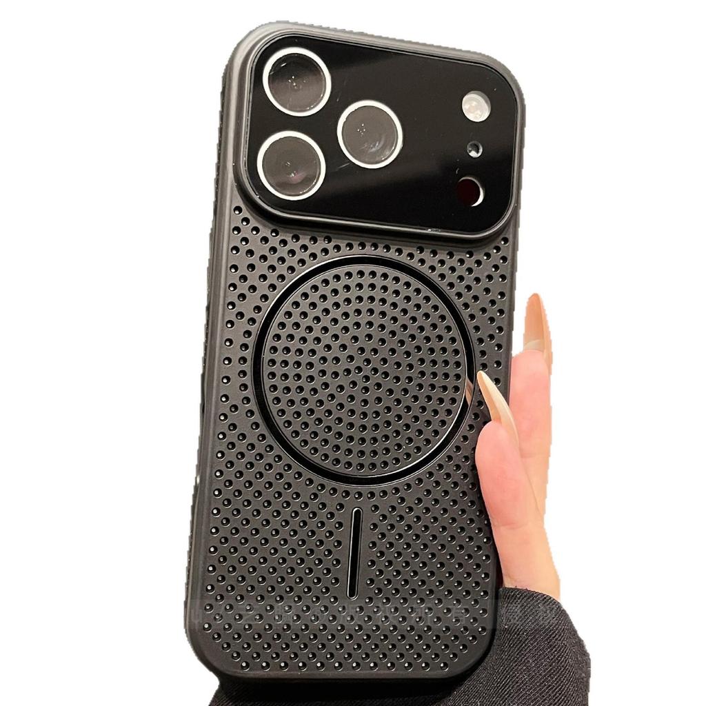 Compatible iPhone 17 Pro Max Case: Heat Dissipation, Magnetic Suction, Thin Ring, Large Window Design