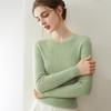 Women's Slim-Fit Round Neck 100% Cashmere Sweater - Stylish Autumn/Winter 2025 Knitwear