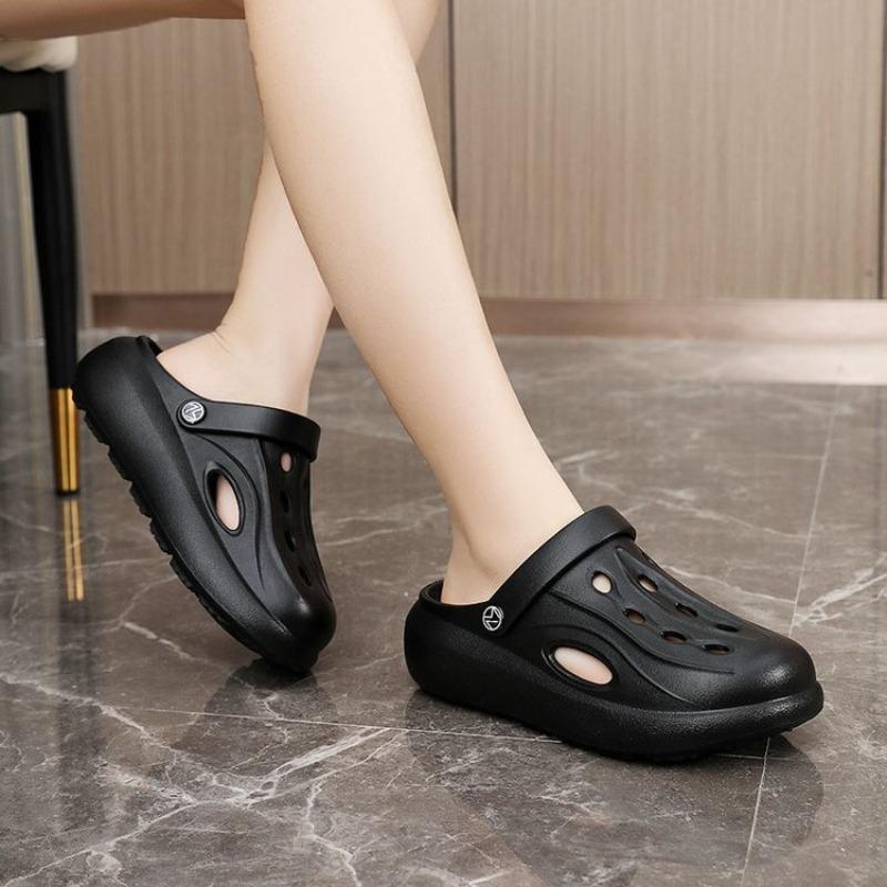 Fashion Chunky Platform Clogs Sandals Women 2025 Summer Soft Thick Bottom Beach Garden Shoes Woman Slide Non Slip Eva Wedge Slippers