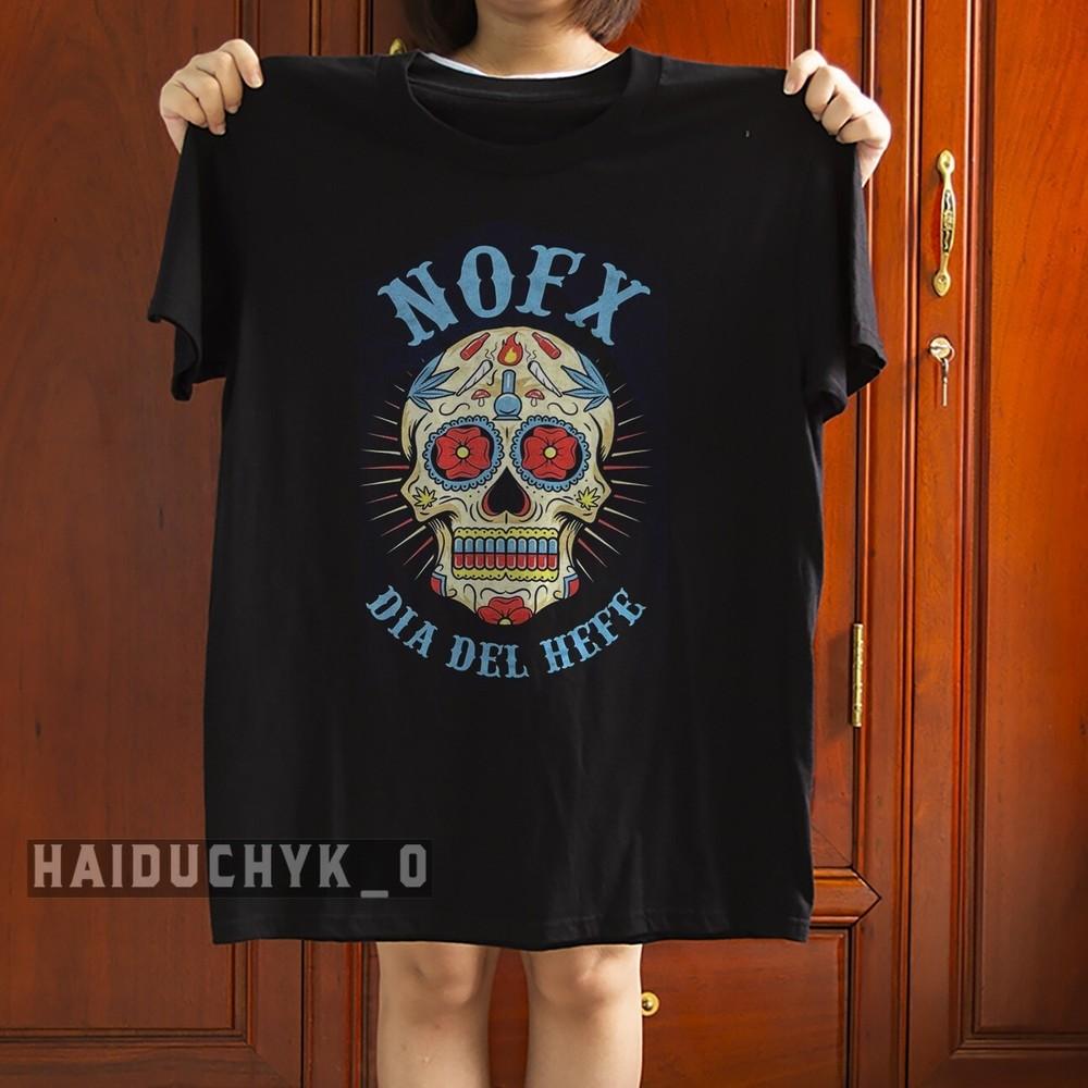 NOFX Группа Dia Del Hefe Унисекс Черная Футболка Размер S-5XL Унисекс Футболка XXXXL
