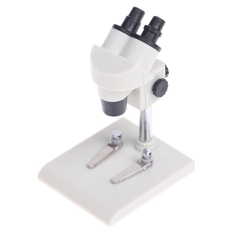 

1:12 кукольный домик, миниатюрный микроскоп, модель оборудования, лабораторная сцена, декор, игрушка белый