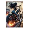 Vintage Motorcycle Metal Tin Sign Retro Biker Garage Wall Decor Industrial Style Art