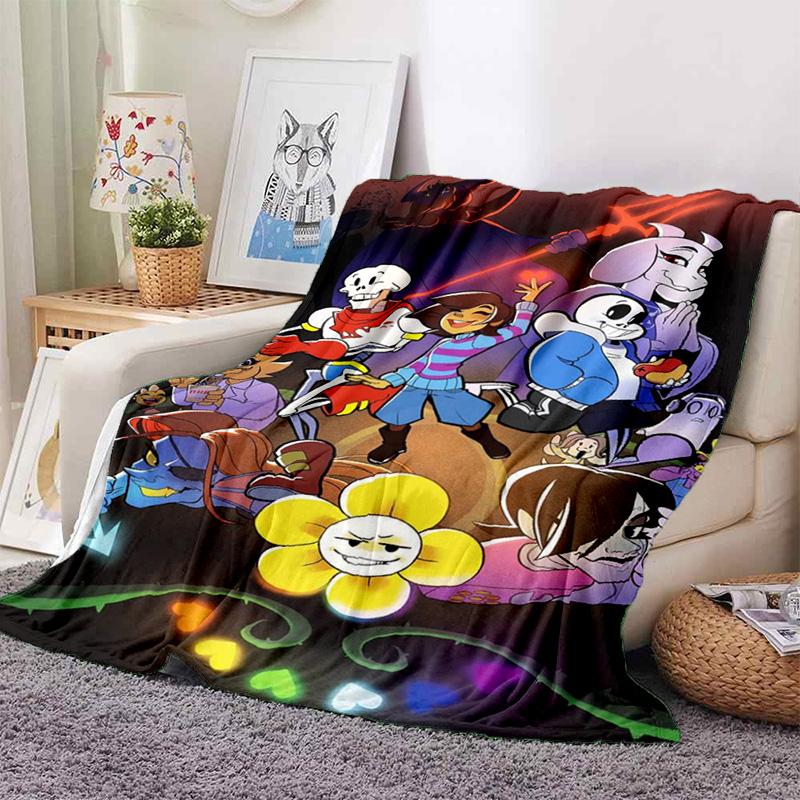Underground Legend Game Sofa Bed Blanket Super Soft Warm U-Undertale Sans Funny 3D Print Blanket Cover Fleece Throw Blanket