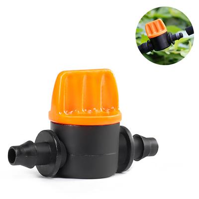 10Pcs Drip Irrigation Valve 4/7Mm Drip Irrigation Switch 4Mm Pvc Pipe Drip Irrigation Mini Valve For Greenhouse Garden Lawn