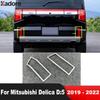 Rear Fog Light Lamp Cover Trim For Mitsubishi Delica D:5     Chrome Car Tail Foglight Bezel Trims Accessories