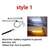 2Pcs Led Car DRL Daytime Running Lights Waterproof Universal DC 12V Auto Headlight Sequential Turn Signal Yellow Flow Day Light