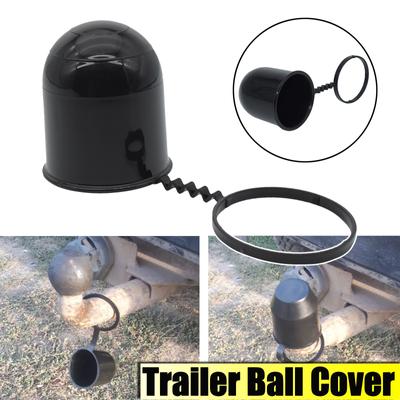 Tapa de barra de remolque Universal negra duradera de 50Mm para evitar caídas cubierta de bola de remolque protección para remolque y caravana accesorios para coche