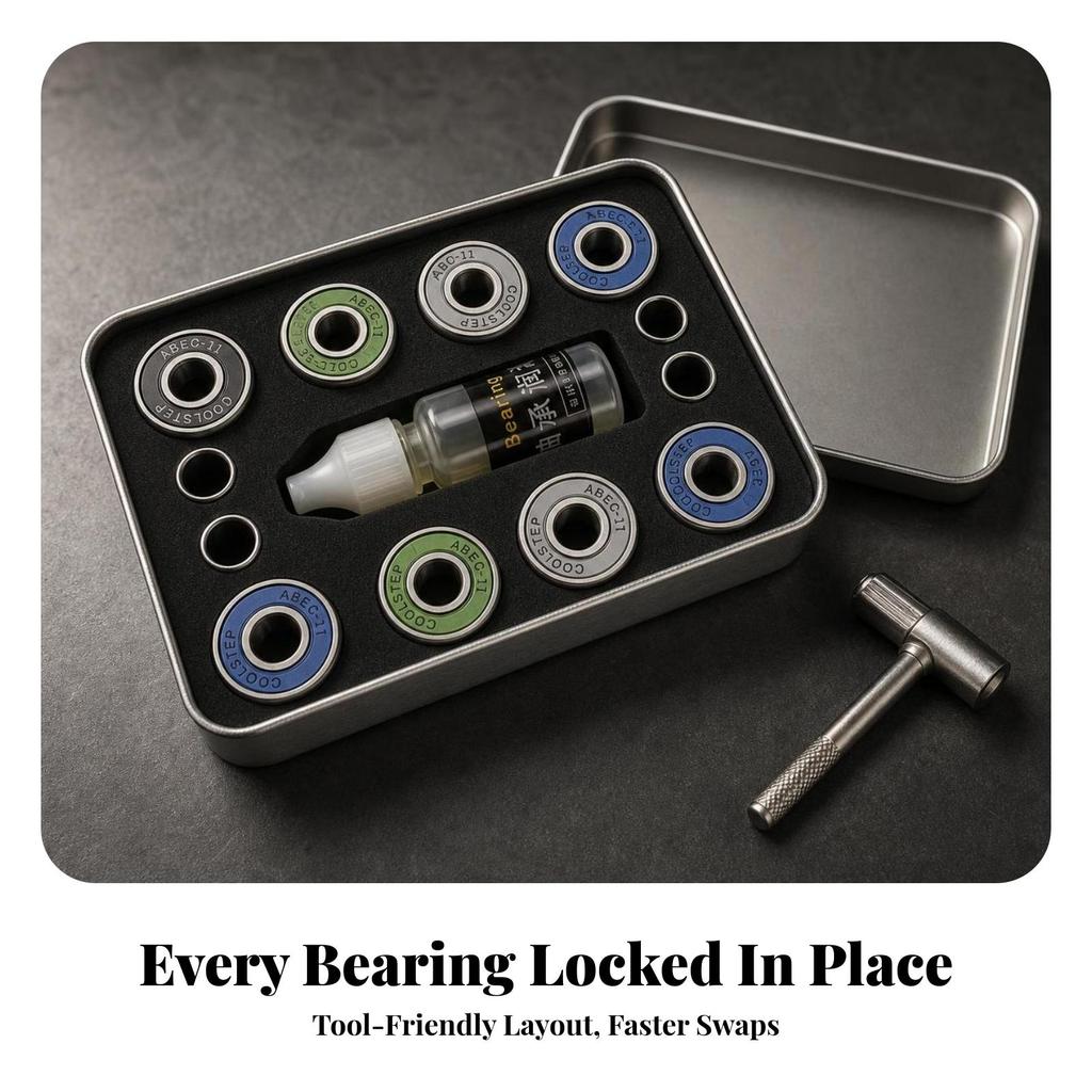 8 Pieces Skateboard Bearings ABEC-11 Bearing High Speed for Skaters