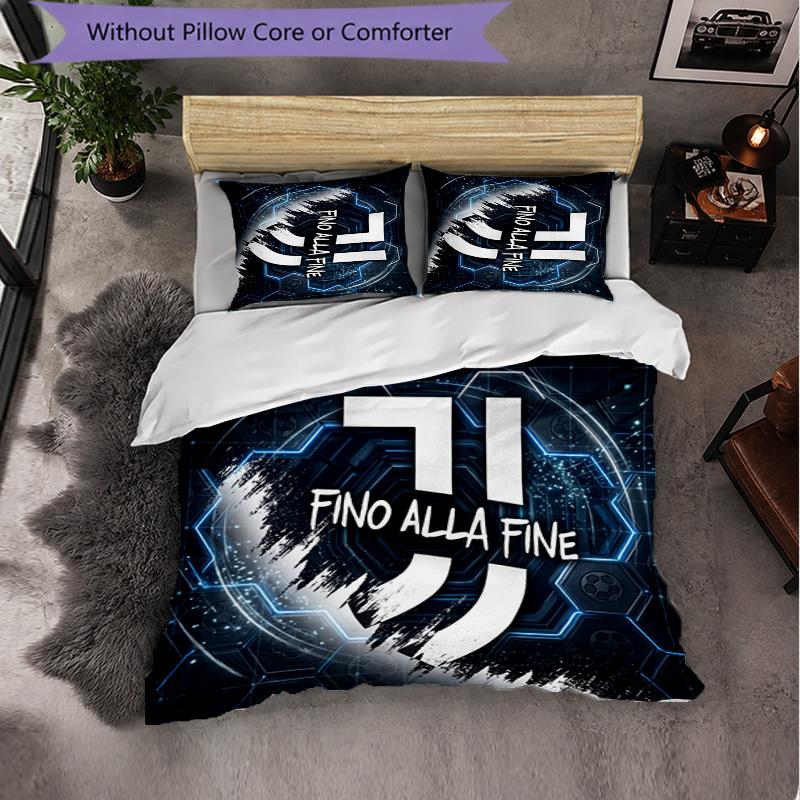 Set Lenzuola Juventus FC Modello 3 Pezzi Morbida Copripiumino in Microfibra con Federe per Camera da Letto