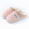 Fashion home cotton slippers women's autumn and winter new non-slip velvet warm colored striped cotton slippers