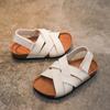 Jungen Sandalen Sommer Kinderschuhe Mode Weiche Sohle Flats Kleinkind Lässig Bequem Strandschuhe Schwarz Weiß Mädchen Römische Sandalen
