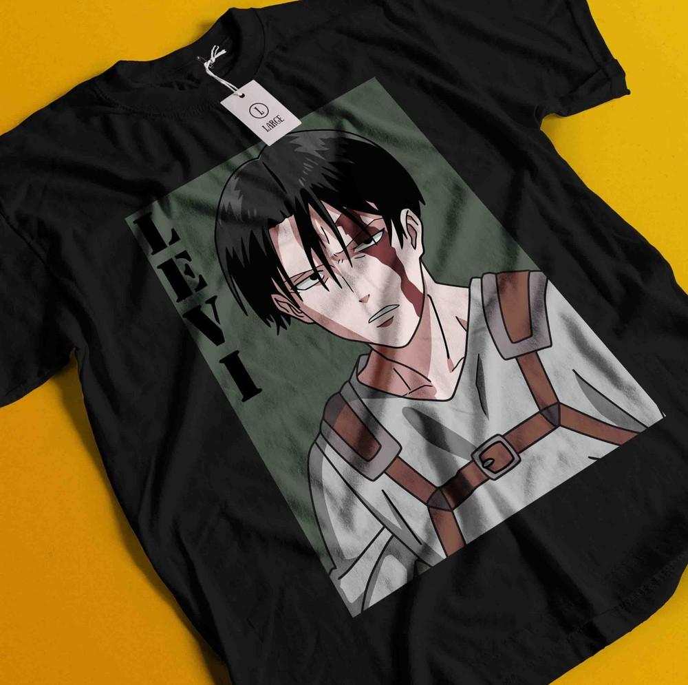 Attack On Titan Shirt Levi Tshirt Mikasa AOT Eren Anime Manga Graphic Unisex Tee