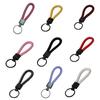 Elegant Braided Leather Keychain for Men And Women With Sturdy Zinc Alloy Clasp for Long Time Use Daily Casual Use