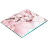 Kitchen Multifunctional Decorative Tempered Glass Board Pink Flower 60X52 Cm