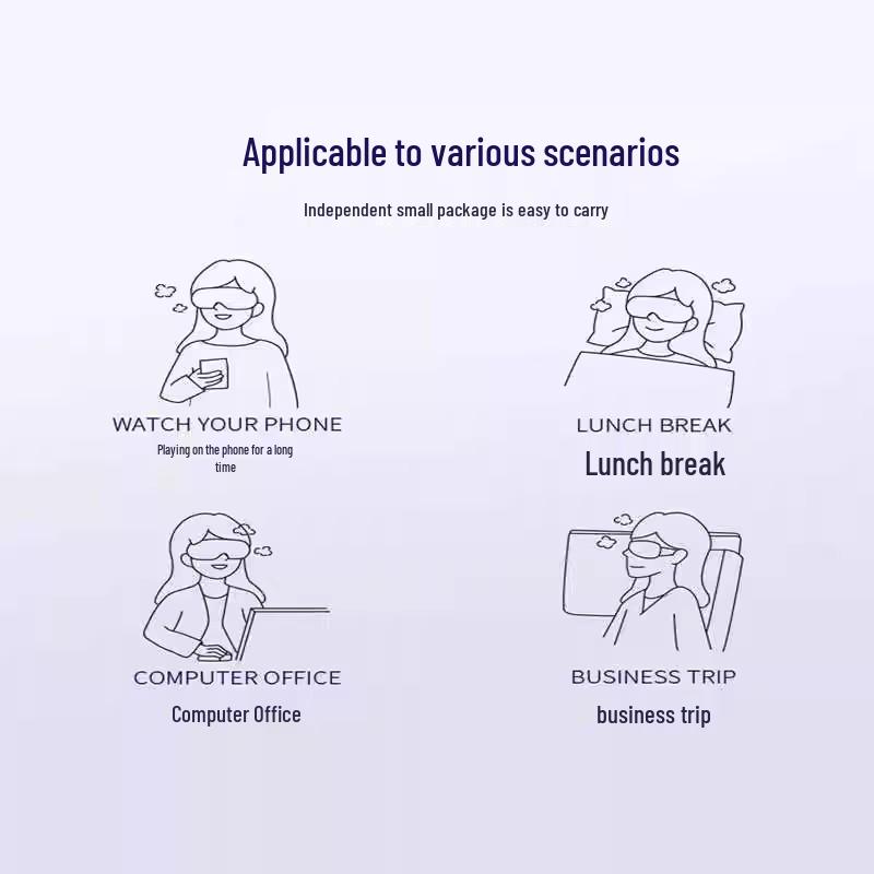 Disposable Lutein Steam Eye Mask: Relieves Eye Fatigue & Dryness, Portable & Individually Packaged