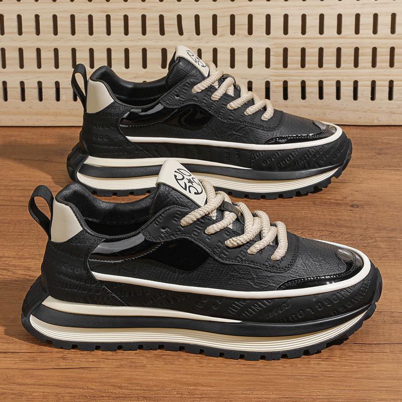 

Популярная спортивная мужская обувь, новая мода, универсальная повседневная обувь, модная платформа, корейская версия, мужская обувь для скейтбординга, ретро-обувь Форреста Гампа 44 чёрный