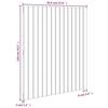 824934 vidaXL Wall-mounted Headboard White 95.5x3x110 Cm Solid Pine Wood
