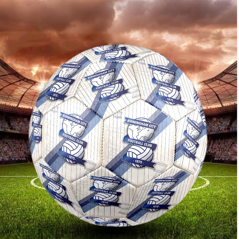 Birmingham City Taglia 5 Pallone da Calcio Alta Elasticità Pallone da Calcio Per Competizione All'aperto Allenamento Quotidiano Gioco
