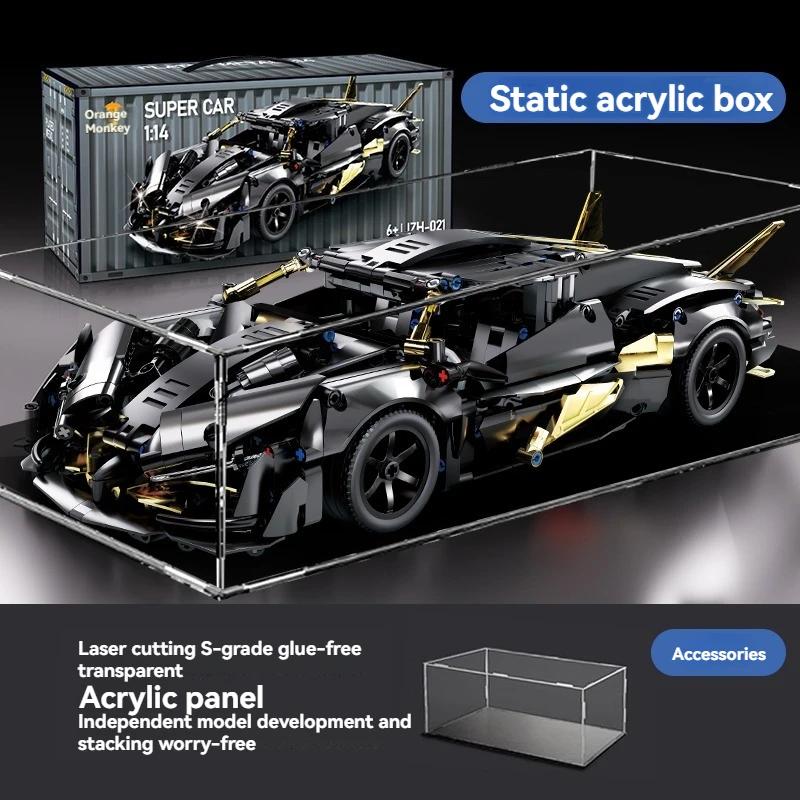 1000 pezzi Nero Tecnico Apollo Auto da Corsa Hypercar Modello Blocchi da Costruzione Fai da Te Auto Sportiva Veicolo Mattoncini Giocattoli Adulti Bambini Regali