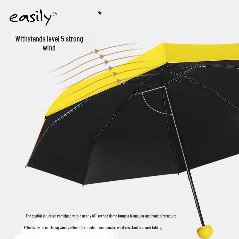 Easily Compact 5-Fold UV Protection Travel Umbrella