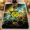 Flannel BlanketVillarreal FC Warm Soft Throw Blanket for Indoor Sofa Bed Living Room Use