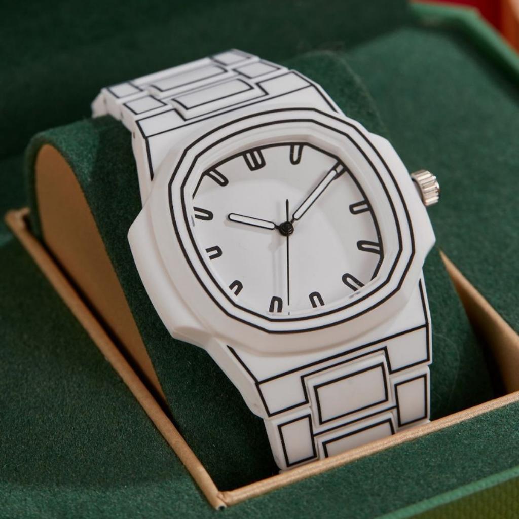 Personality Comic Style Fashion Big Dial Candy Color Trend Dopamine Hip Hop Quartz Watch