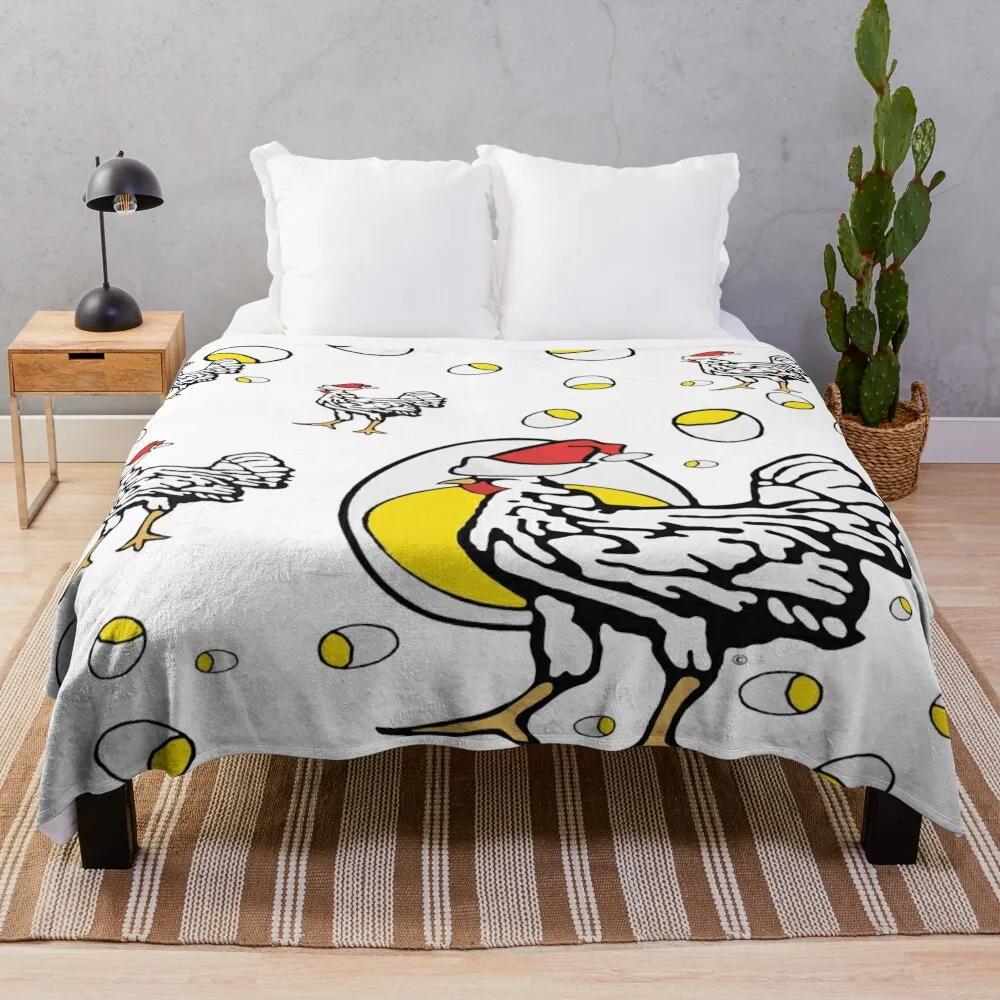 

Cartoon Chicken Pattern Flannel Throw Blanket Egg Rooster Blanket Lightweight Warm Super Soft For Couch Sofa Bed Festival Gift 70x100cm-XS