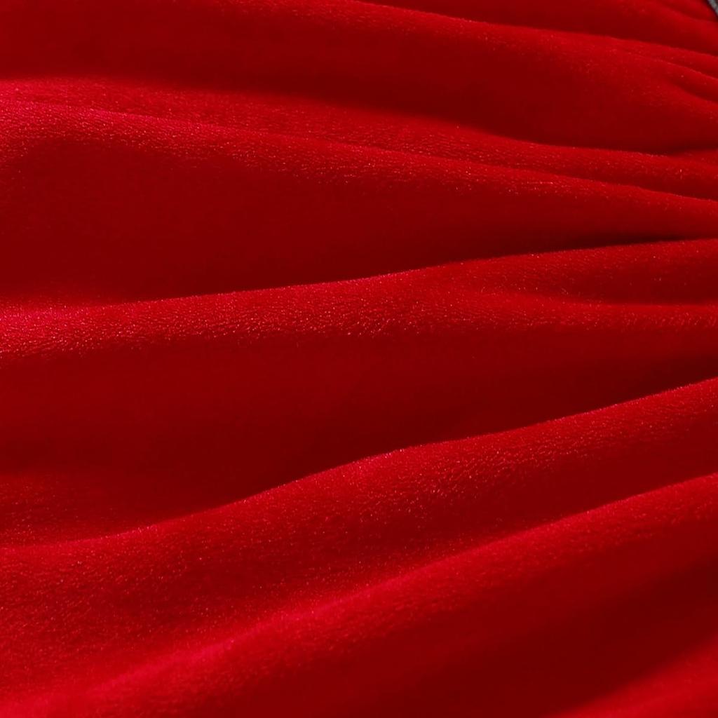 VNGOLERRY Santa Dress with Christmas Santa Claus Perfect for and Sizes and 110 Children's Headband, 2-Piece Set, Outfit, Fur-Covered, Girls' Dress,