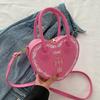 Trendy Heart-shaped Handbag For Women Street Style Versatile Fashion Pu Bag