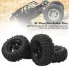 4pcs 1.9in RC Wheel Rims Tires Set For 1/10 RC Crawler Car Universal RC Crawler Wheel Rims Rubber Tires RC Accessories Black