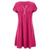 Damen T-Shirt Kleid Sommer Kurzarm Knielang Sommerkleider für Damen Elegant Lockeres Sommerkleid