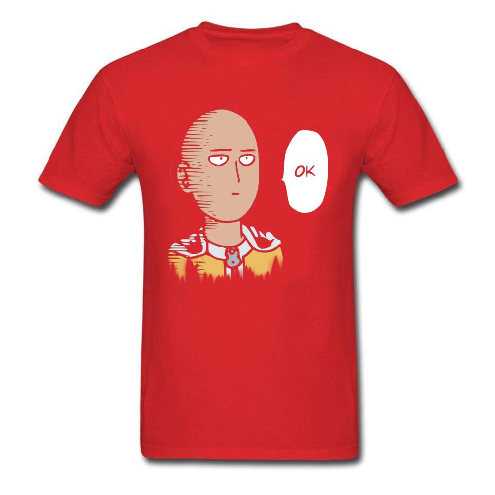 Saitama Ok Tshirt Mens Funny T Shirt One Punck Man Tshirt Japan Anime Tops Tees Printed Cotton Clothes Vintage Black S